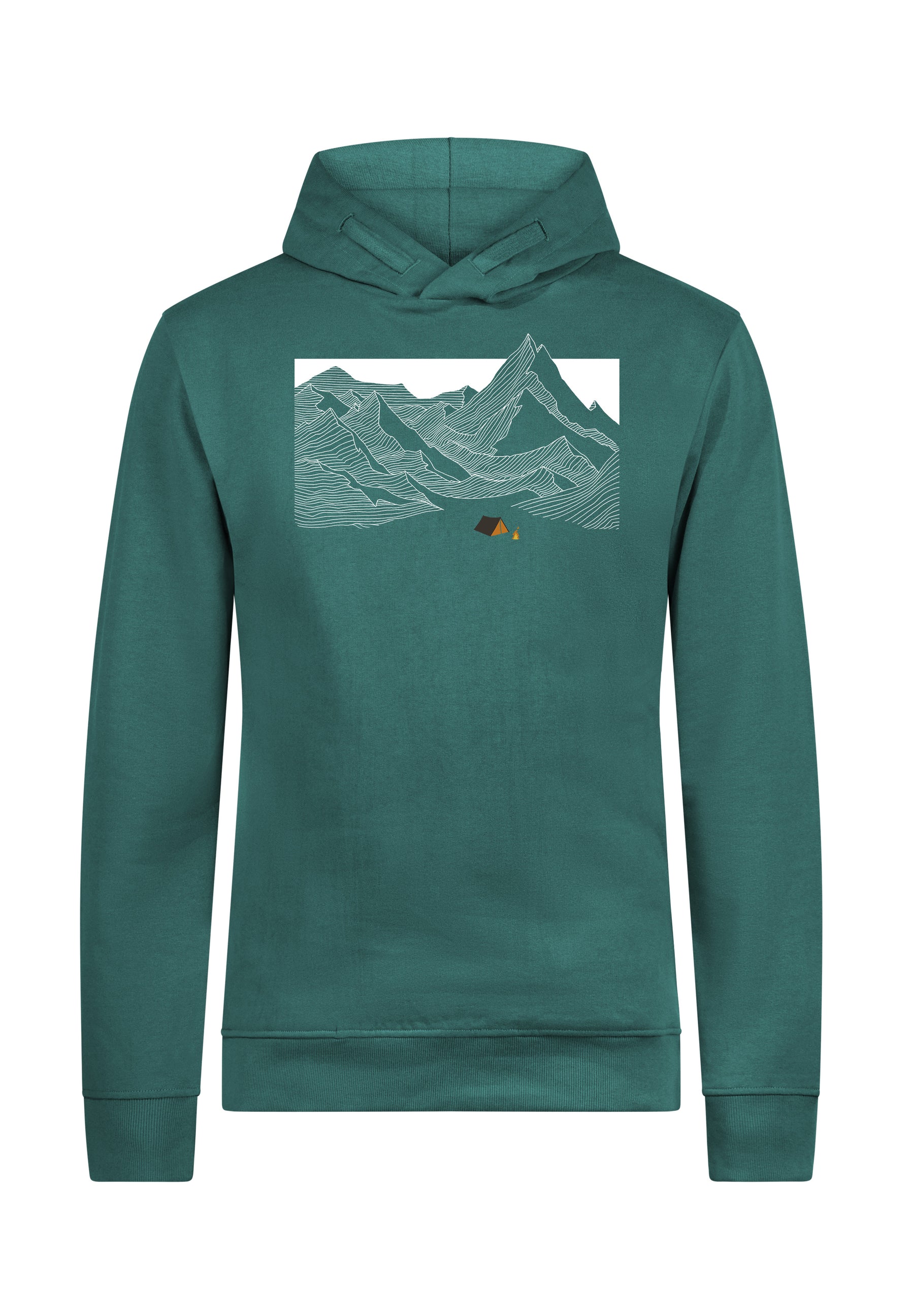 Jungle Green: Kuschliger Hoodie aus Bio-Baumwolle für Herren [17391]