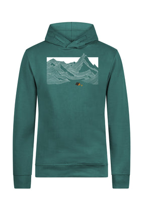 Jungle Green: Kuschliger Hoodie aus Bio-Baumwolle für Herren [17391]