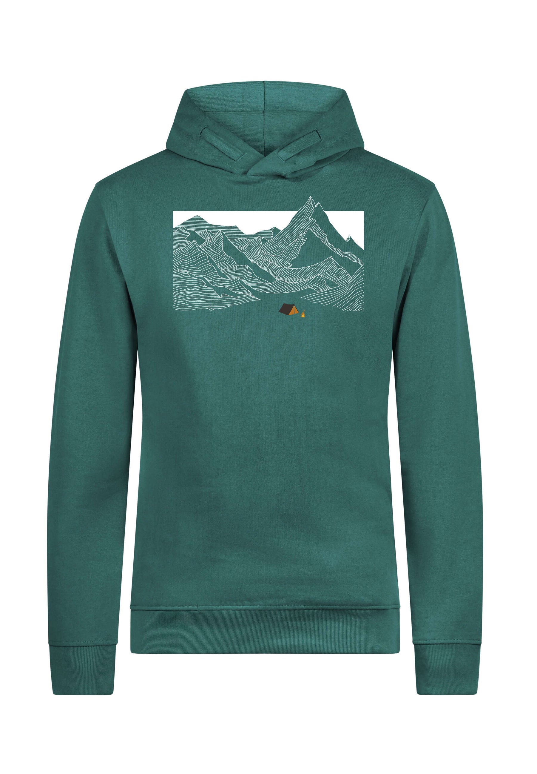 Grün:  Kuschliger Hoodie aus Bio-Baumwolle für Herren [17391]
