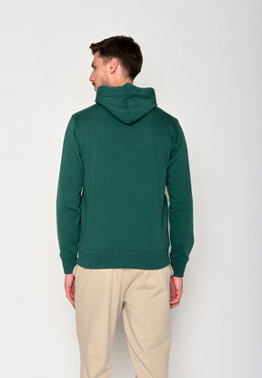 Jungle Green: Kuschliger Hoodie aus Bio-Baumwolle für Herren [17394]