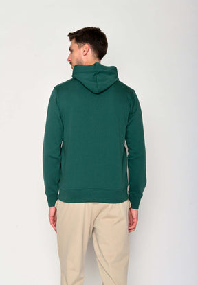 Grün:  Kuschliger Hoodie aus Bio-Baumwolle für Herren [17394]