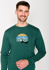 Jungle Green: Gemütliches Sweatshirt aus Bio-Baumwolle für Herren [17412]