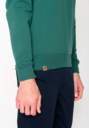 Jungle Green: Gemütliches Sweatshirt aus Bio-Baumwolle für Herren [17413]