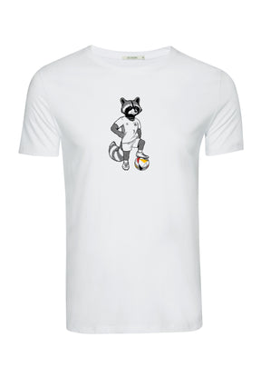Weiß:  Sportliches T-Shirt aus Bio-Baumwolle für Herren [17451]