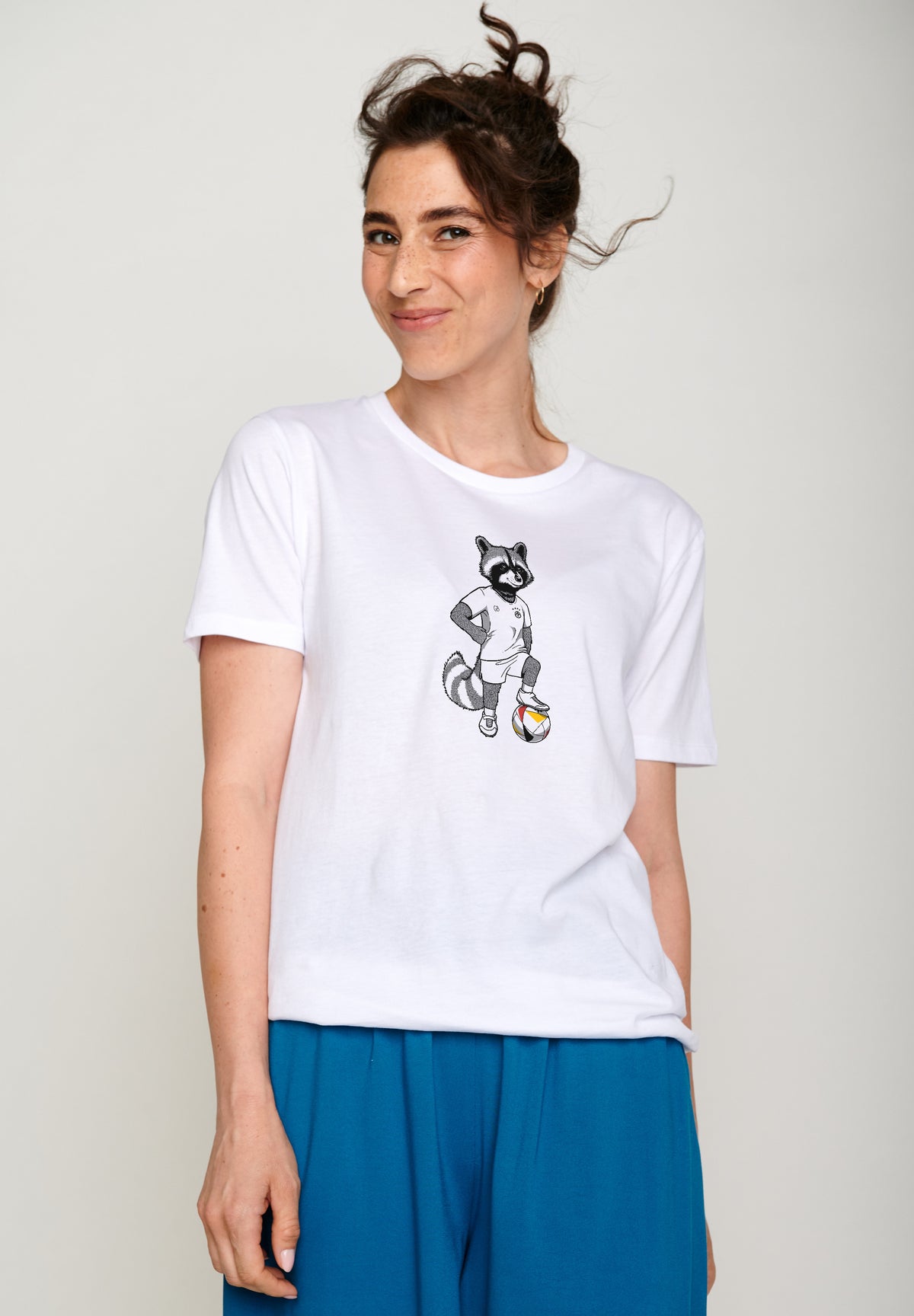 Weiß:  Sportliches T-Shirt aus Bio-Baumwolle für Herren [17452]