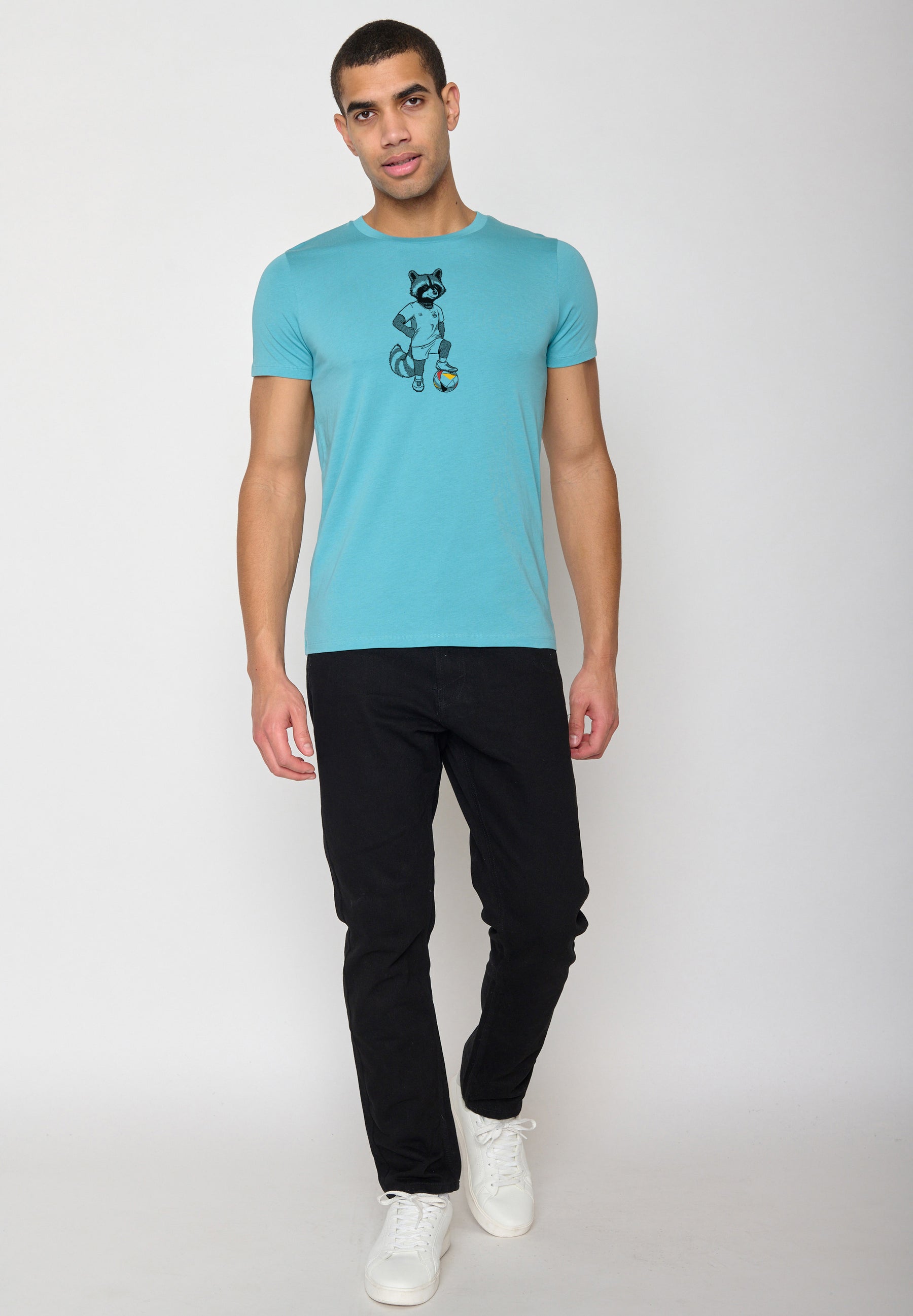Blau:  Sportliches T-Shirt aus Bio-Baumwolle für Herren [17458]