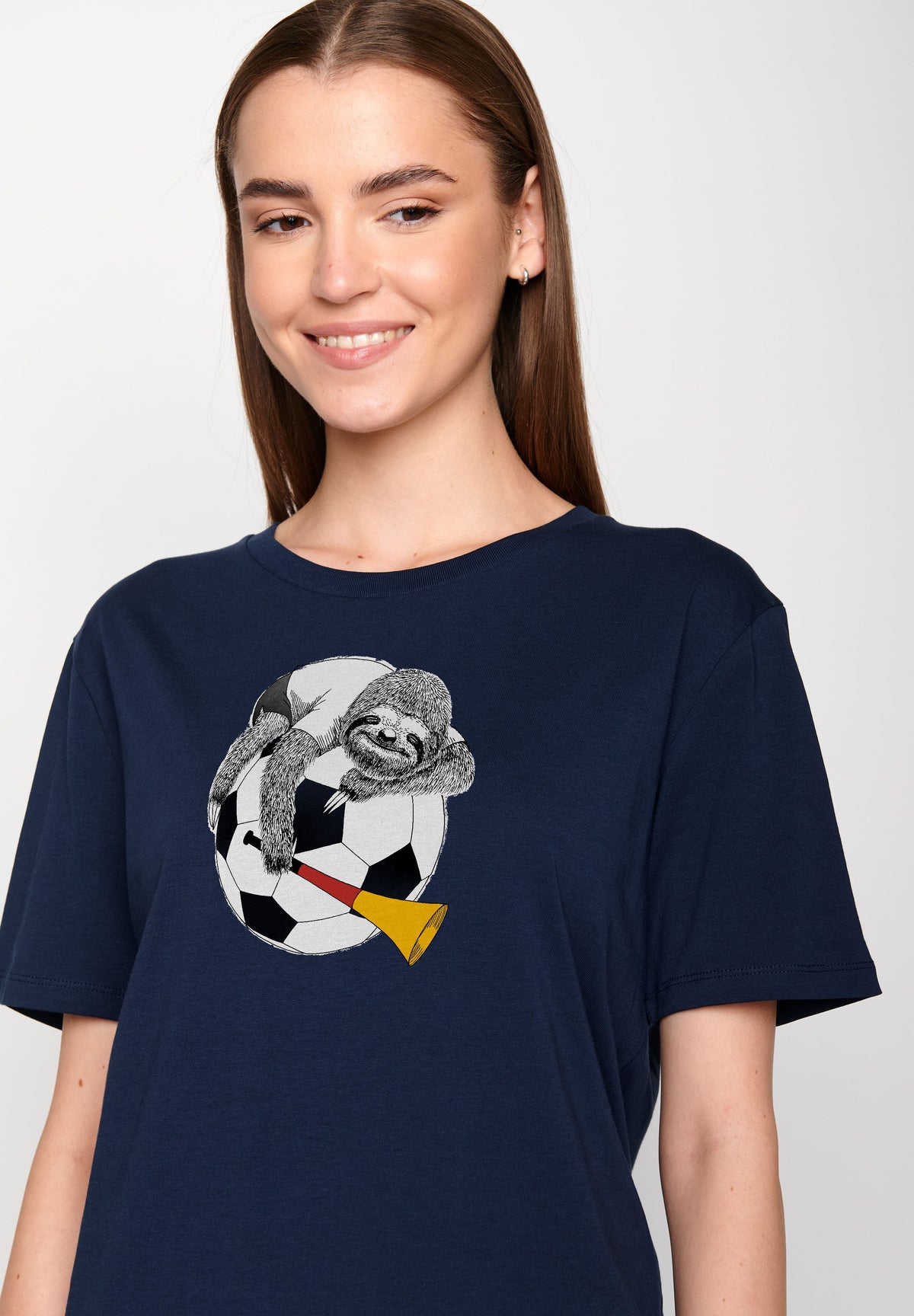 Blau:  Sportliches T-Shirt aus Bio-Baumwolle für Herren [17462]