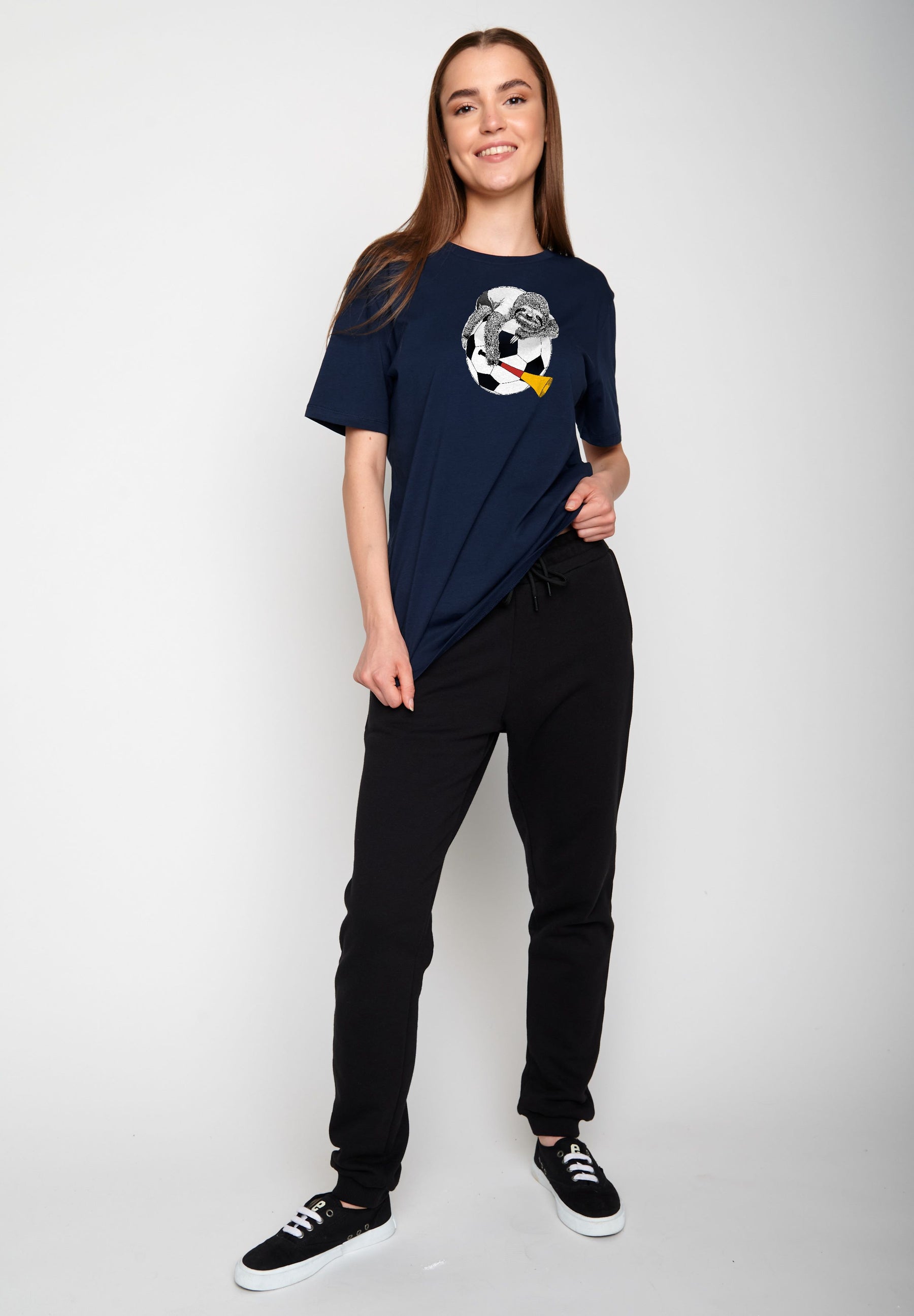 Navy: Sportliches T-Shirt aus Bio-Baumwolle für Herren [17463]