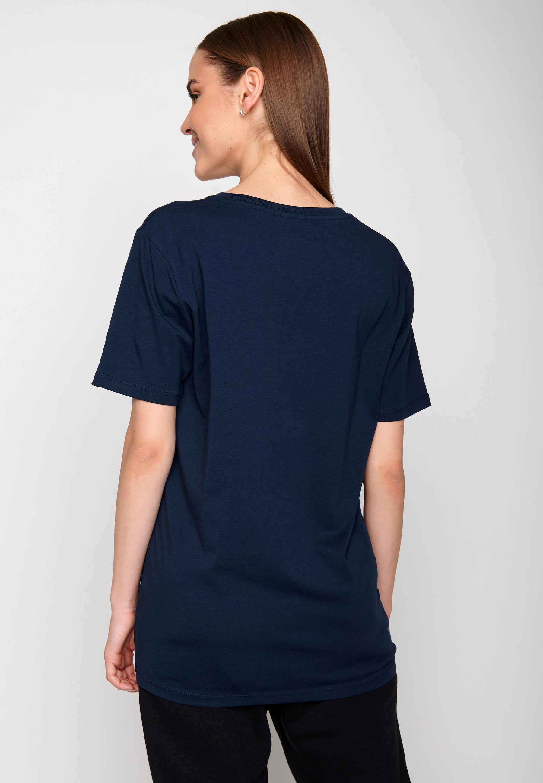 Navy: Sportliches T-Shirt aus Bio-Baumwolle für Herren [17464]