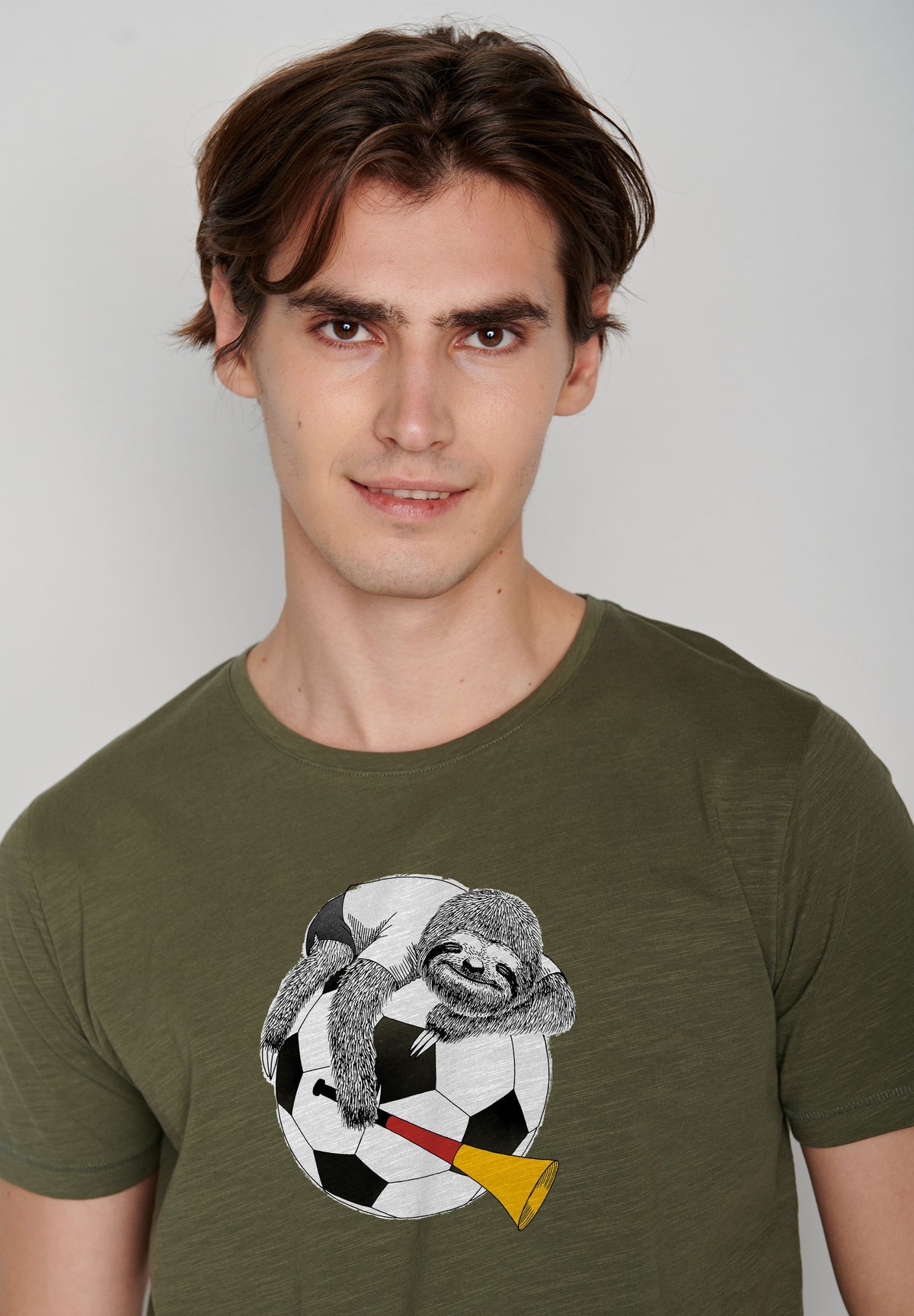 Grün:  Lässiges T-Shirt aus Bio-Baumwolle für Herren [17465]