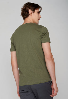 Grün:  Lässiges T-Shirt aus Bio-Baumwolle für Herren [17468]