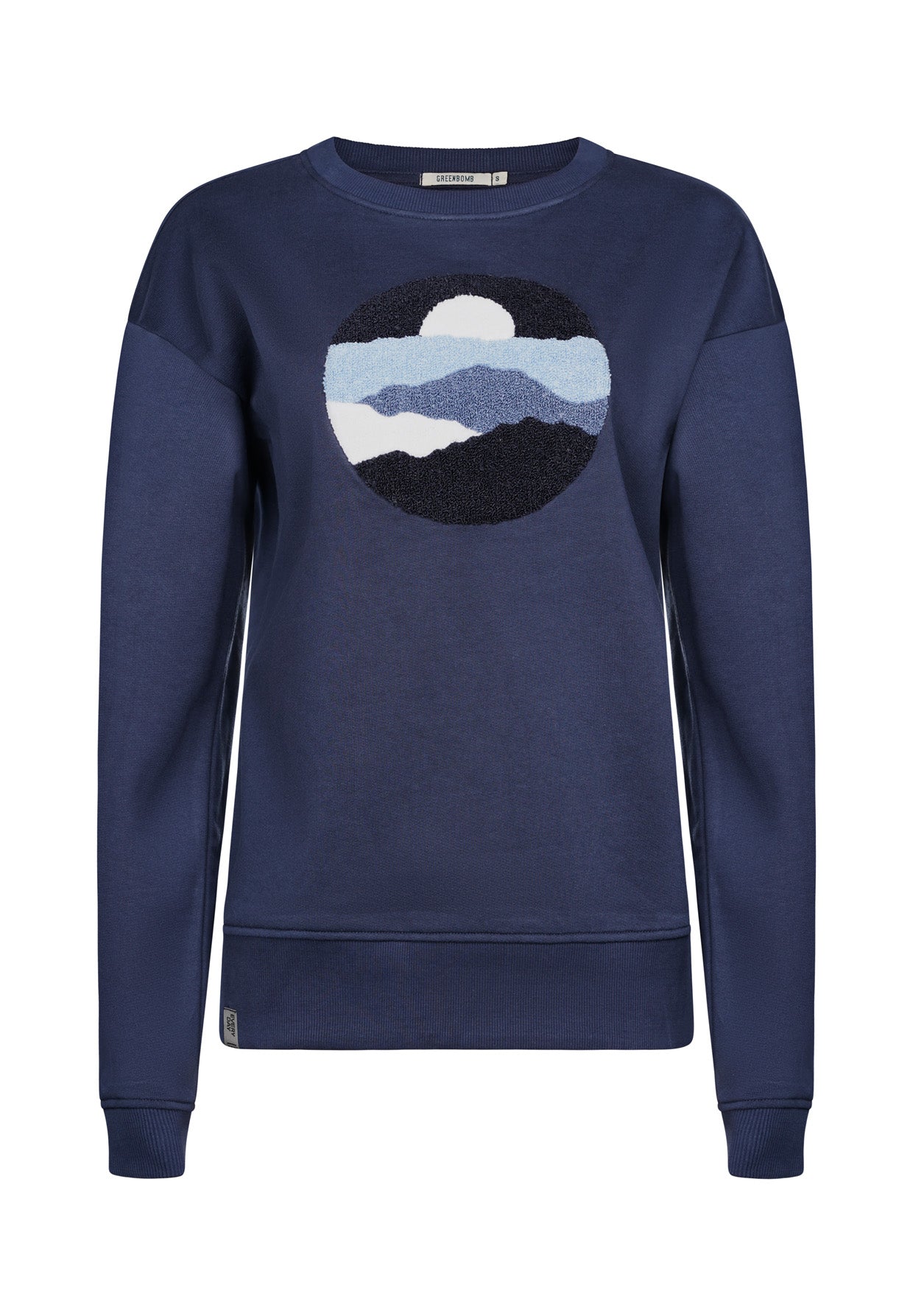 Navy: Gemütliches Sweatshirt aus Bio-Baumwolle für Damen [17485]