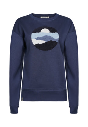 Navy: Gemütliches Sweatshirt aus Bio-Baumwolle für Damen [17485]