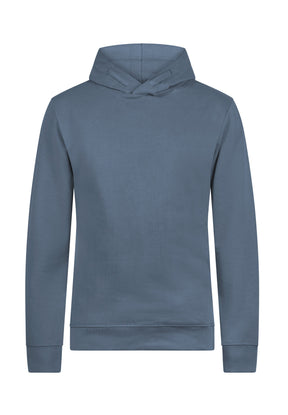 Vintage Blue: Kuschliger Hoodie aus Bio-Baumwolle für Herren [17491]