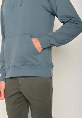 Blau:  Gemütlicher Hoodie aus Bio-Baumwolle für Herren [17496]