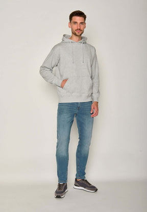 Grau:  Gemütlicher Hoodie aus Bio-Baumwolle für Herren [17507]