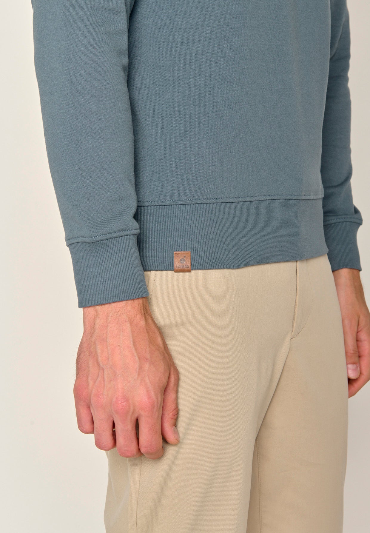 Blau:  Gemütliches Sweatshirt aus Bio-Baumwolle für Herren [17517]