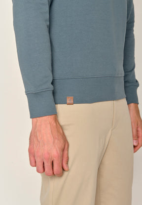 Vintage Blue: Gemütliches Sweatshirt aus Bio-Baumwolle für Herren [17517]