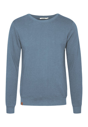 Blau:  Gemütliches Sweatshirt aus Bio-Baumwolle für Herren [17518]