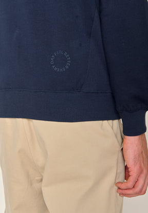 Blau:  Sportliche Zipjacke aus Bio-Baumwolle für Herren [17522]