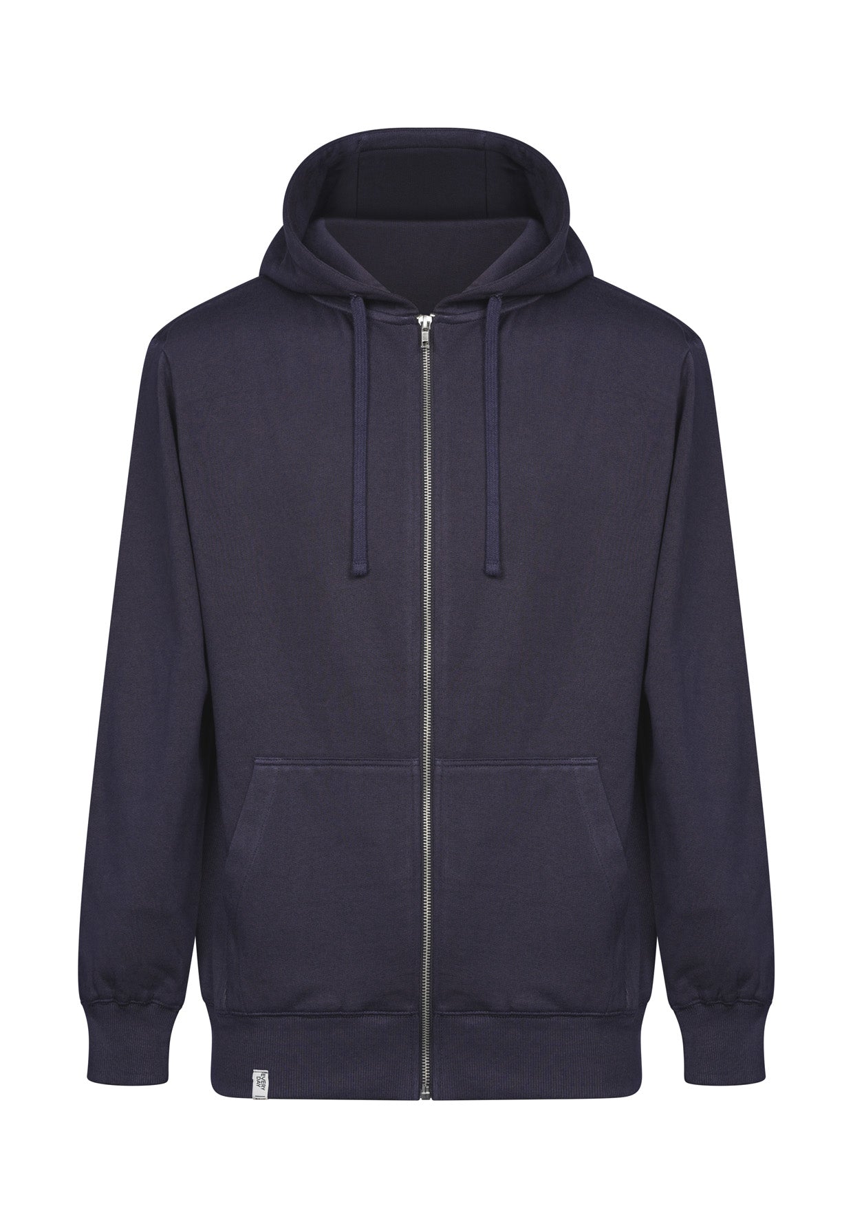 Blau:  Sportliche Zipjacke aus Bio-Baumwolle für Herren [17524]