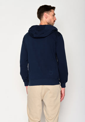 Blau:  Sportliche Zipjacke aus Bio-Baumwolle für Herren [17525]