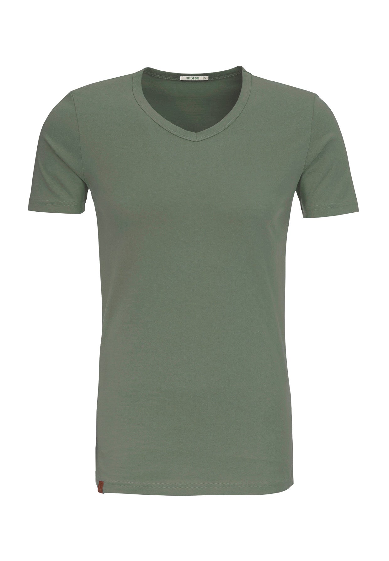 Pale Green: Lässiges T-Shirt aus Bio-Baumwolle für Herren [17531]