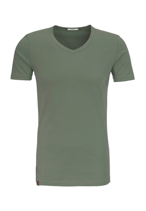 Pale Green: Lässiges T-Shirt aus Bio-Baumwolle für Herren [17531]