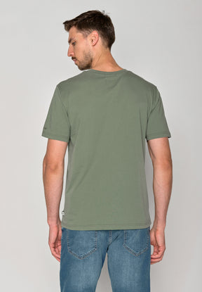 Pale Green: Lässiges T-Shirt aus Bio-Baumwolle für Herren [17554]