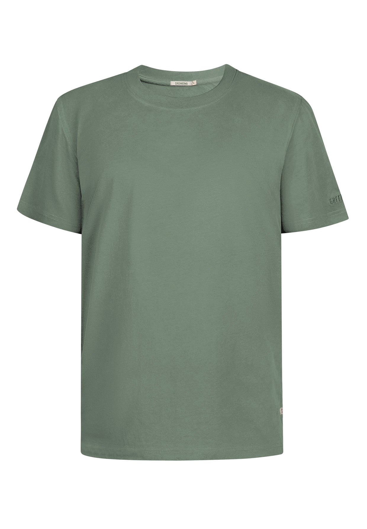 Pale Green: Lässiges T-Shirt aus Bio-Baumwolle für Herren [17557]