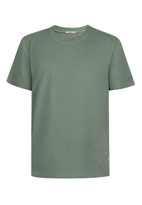 Pale Green: Lässiges T-Shirt aus Bio-Baumwolle für Herren [17557]