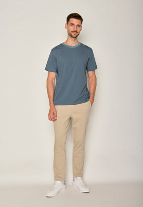 Ocean Stripes: Lässiges Oversize-T-Shirt aus Bio-Baumwolle für Herren [17561]