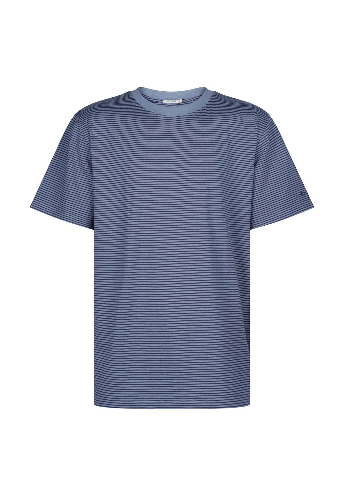 Ocean Stripes: Lässiges Oversize-T-Shirt aus Bio-Baumwolle für Herren [17564]