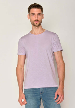 Lila:  Lässiges T-Shirt aus Bio-Baumwolle für Herren [17565]