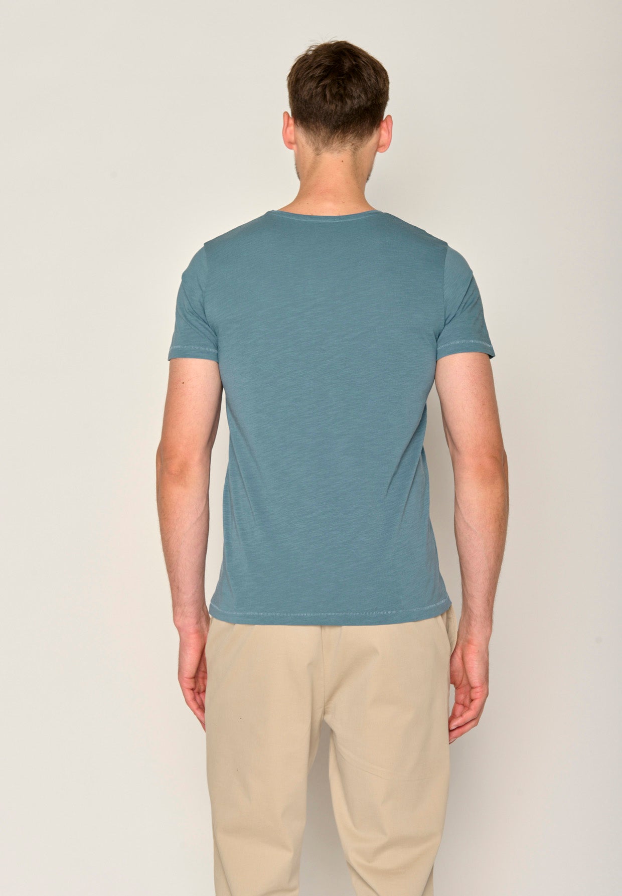 Sloppy Blue: Sportliches T-Shirt aus Bio-Baumwolle für Herren [17574]