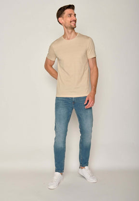 Gelb:  Lässiges T-Shirt aus Bio-Baumwolle für Herren [17584]