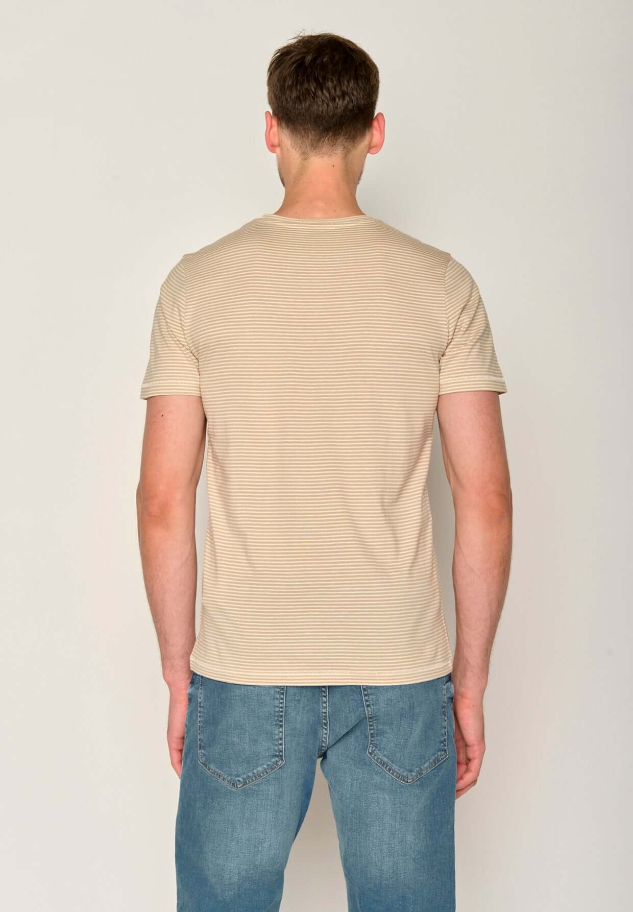 Gelb:  Lässiges T-Shirt aus Bio-Baumwolle für Herren [17585]