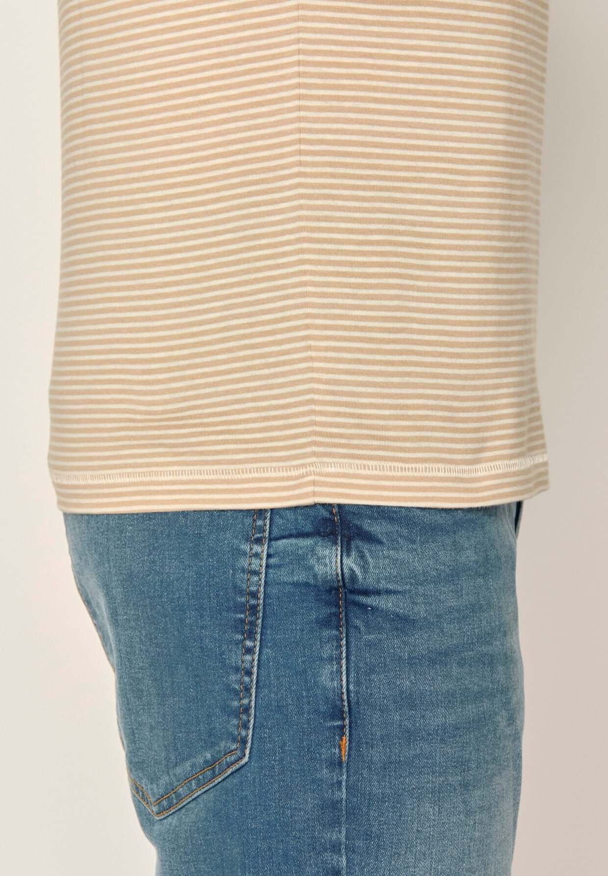Gelb:  Lässiges T-Shirt aus Bio-Baumwolle für Herren [17587]