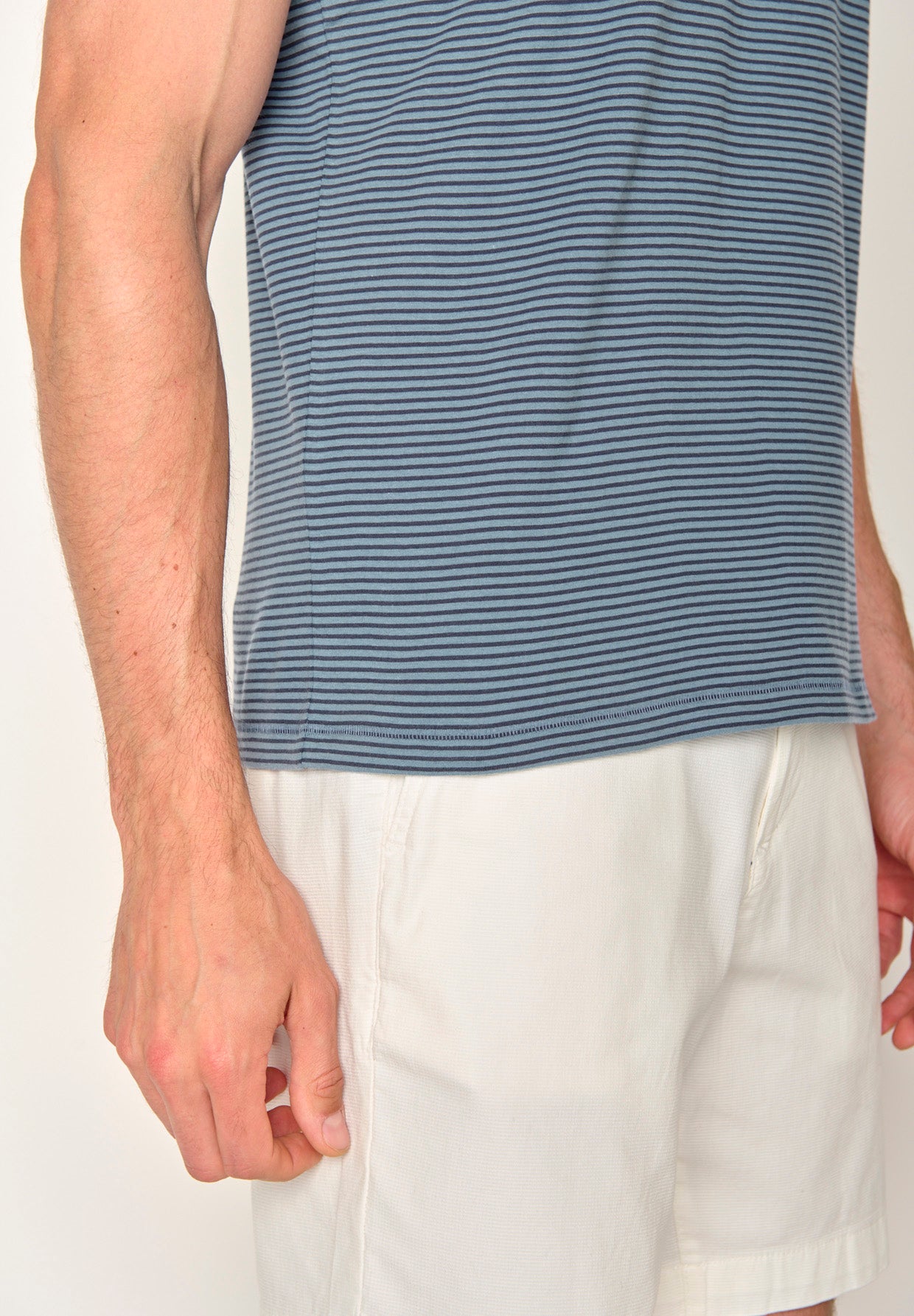 Blau:  Lässiges T-Shirt aus Bio-Baumwolle für Herren [17593]