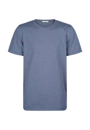 Blau:  Lässiges T-Shirt aus Bio-Baumwolle für Herren [17594]