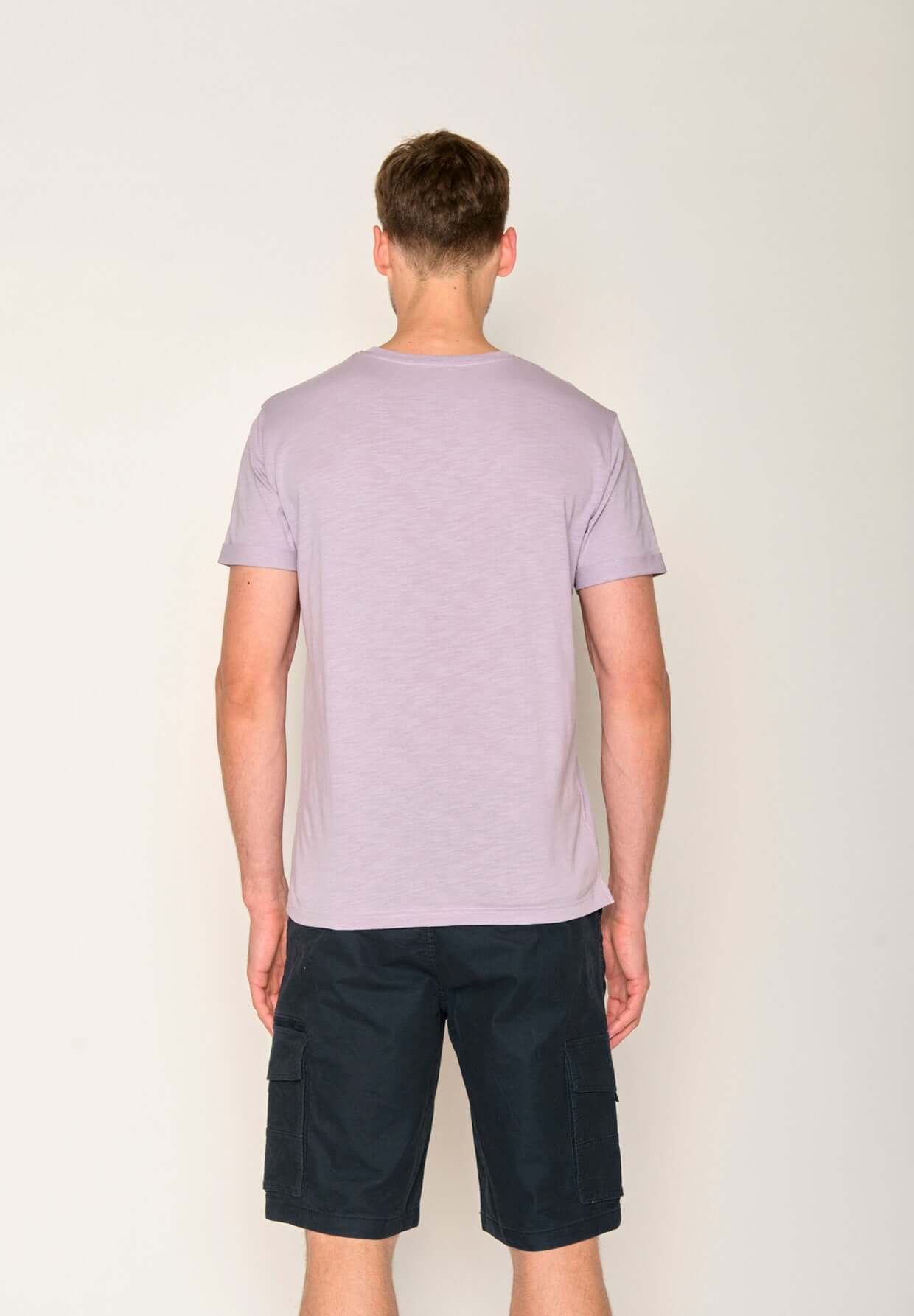 Lila:  Lässiges T-Shirt aus Bio-Baumwoll Mix für Herren [17608]