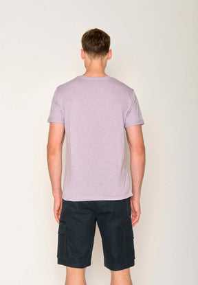 Lila:  Lässiges T-Shirt aus Bio-Baumwoll Mix für Herren [17608]