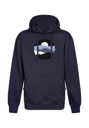 Navy: Gemütlicher Hoodie aus Bio-Baumwolle für Herren [17638]