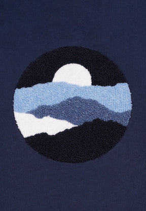 Navy: Gemütlicher Hoodie aus Bio-Baumwolle für Herren [17639]