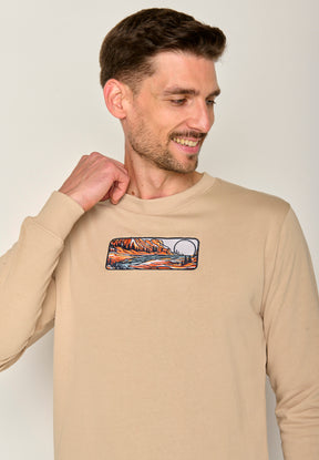 Latte: Gemütliches Sweatshirt aus Bio-Baumwolle für Herren [17640]