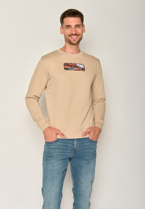 Latte: Gemütliches Sweatshirt aus Bio-Baumwolle für Herren [17641]