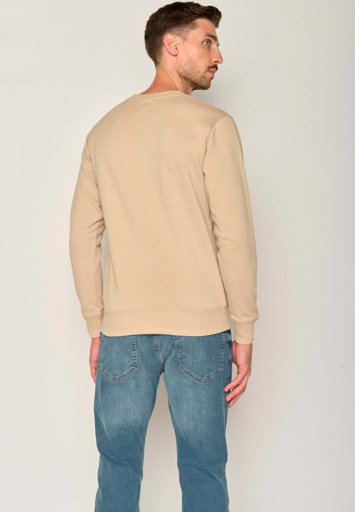 Braun:  Gemütliches Sweatshirt aus Bio-Baumwolle für Herren [17642]