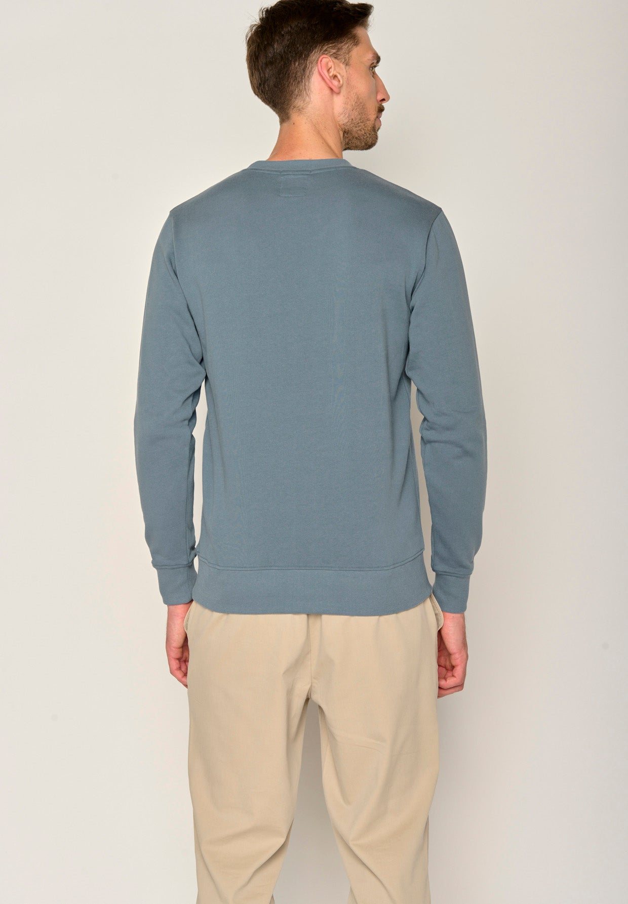 Vintage Blue: Gemütliches Sweatshirt aus Bio-Baumwolle für Herren [17657]