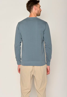 Vintage Blue: Gemütliches Sweatshirt aus Bio-Baumwolle für Herren [17657]