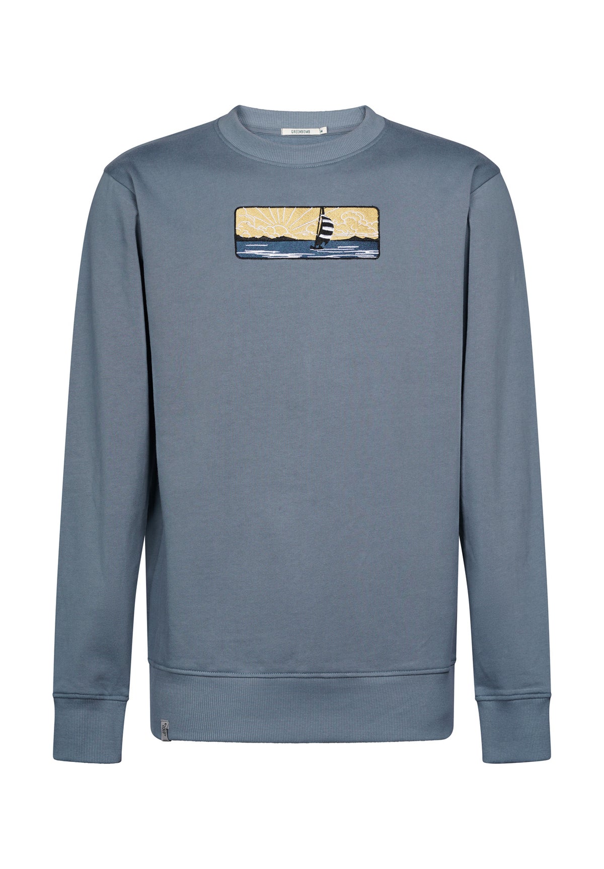 Vintage Blue: Gemütliches Sweatshirt aus Bio-Baumwolle für Herren [17660]